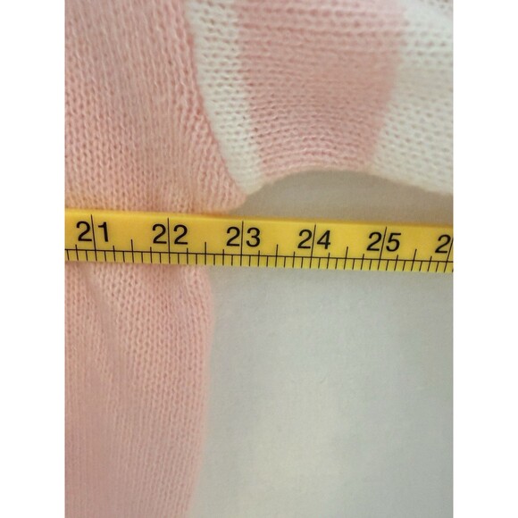 Mud Pie Pink & White Striped Turtleneck Sweater | One Size | Soft Knit Pullover - Picture 11 of 12